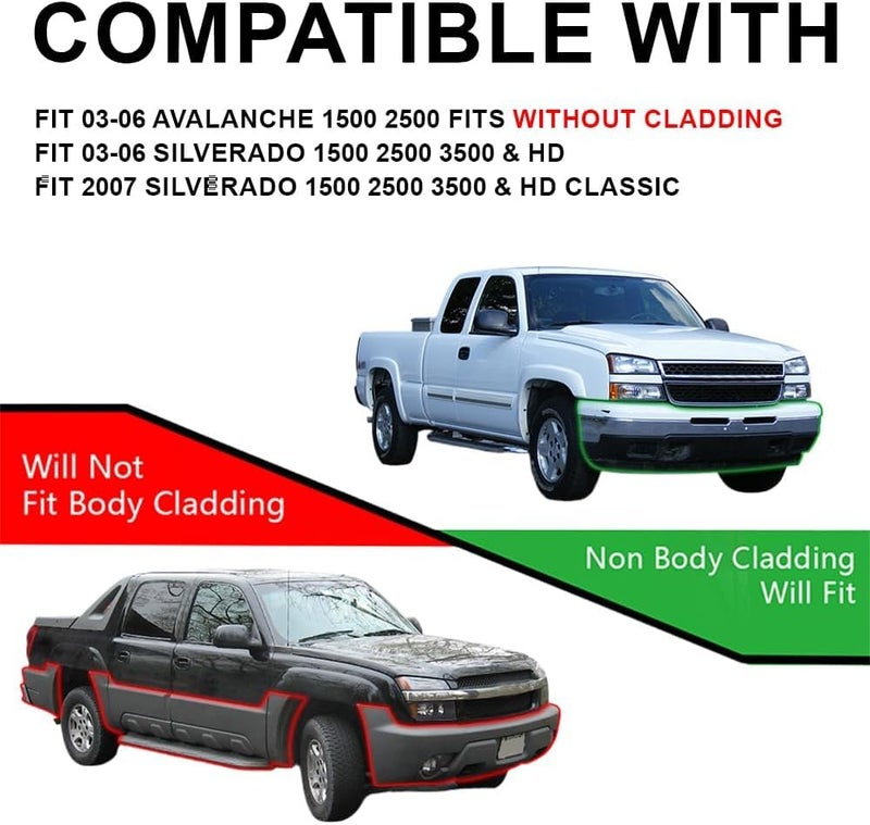 GPLUS LED DRL Headlights, Compatible with 2003-2006 Chevy Silverado 1500/1500 HD/2500 HD/3500 Smoky Lens Black Housing Clear Reflector Bumper Headlamps,faros delanteros - Image 2